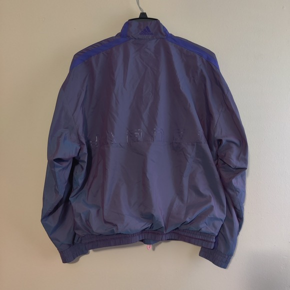 Adidas Pullover 1/4 Zip Windbreaker Jacket Iridescent Color Shift Women's Size S - Picture 8 of 15